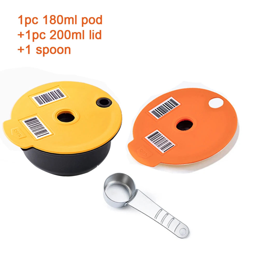 iCafilas Reusable Coffee Capsule Pods for-Bosch Tassimo Coffee Capsule Pod Silicone Lid Eco-Friendly