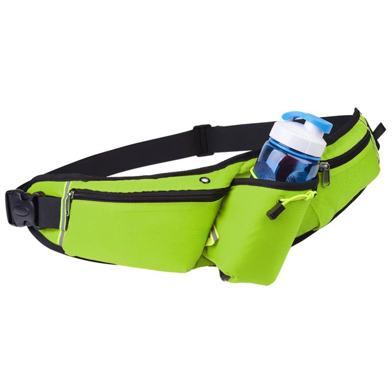 Unisex Sports Water Bottle Hip Waist Pack Waterproof Running Climbing Money Waist Bag Mobile Phone Bag Motorcycle Fanny Pack