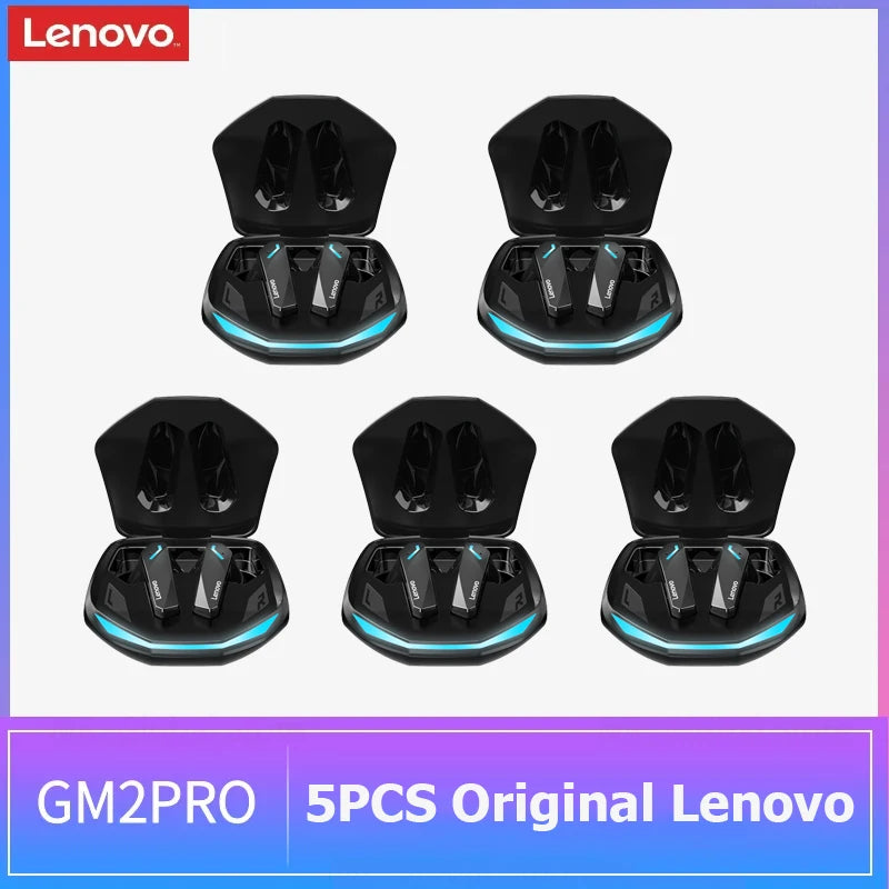 5PCS Original Lenovo GM2 Pro TWS Wireless Bluetooth Headset 5.3 Headphones Sport Gaming Headsets Noise Reduction Earbuds