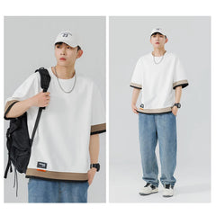 Plus Size 7XL 8XL T-Shirts Men Drop Shoulder Summer Male Tshirts Janpn Style T Shirts Oversized Clothes Man Top Tees Free Ship