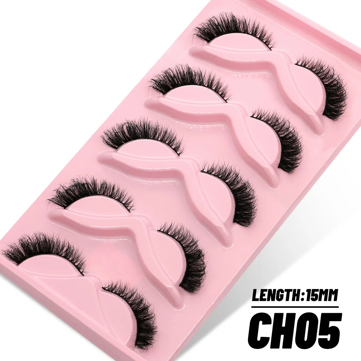 GROINNEYA 5/10 Pairs 3D Faux Mink Lashes Fluffy Soft Full Thick Wispy Natural long False Eyelashes Curly lashes wholesale lashes