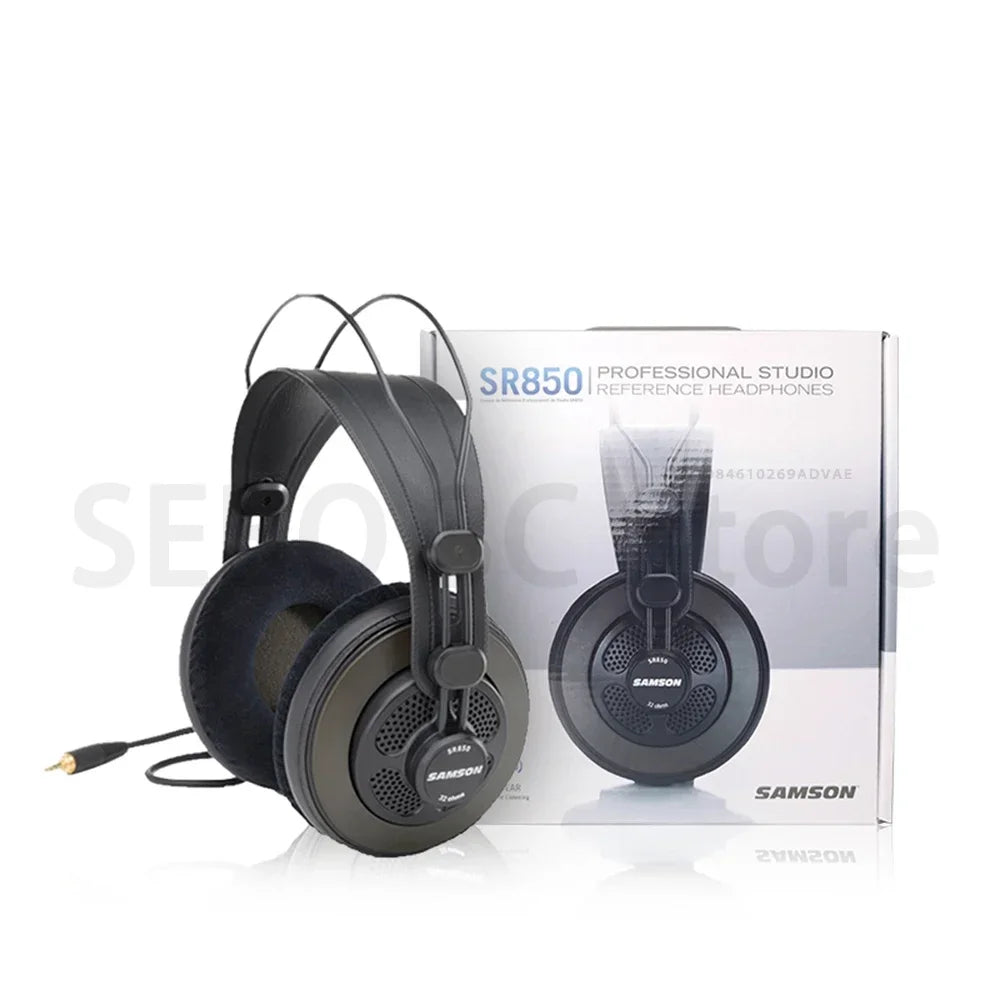 SAMSON SR850 Wired Semi-Closed Headphone Professional Recording Headset Head-Mounted Monitor Headphones For Phone Pc Mac Gifts