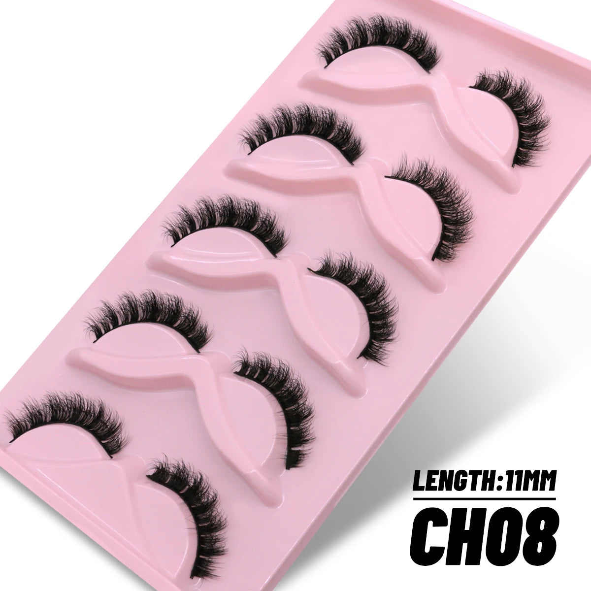 GROINNEYA 5/10 Pairs 3D Faux Mink Lashes Fluffy Soft Full Thick Wispy Natural long False Eyelashes Curly lashes wholesale lashes