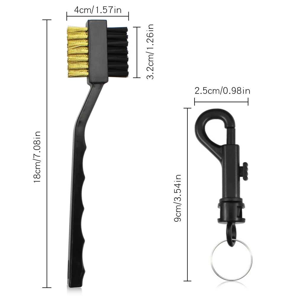 Golf Club Brush Golf Groove Cleaning Brush 2 Sided Golf Putter Wedge Ball Groove Cleaner Kit Cleaning Tool Golf Accessories
