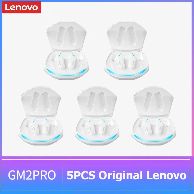 5PCS Original Lenovo GM2 Pro TWS Wireless Bluetooth Headset 5.3 Headphones Sport Gaming Headsets Noise Reduction Earbuds