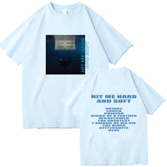 Hit Me Hard And Soft Billie T-shirt O-Neck Short Sleeve Shirts Fans Gift
