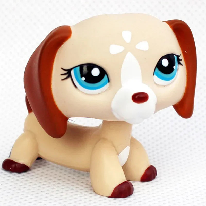 pet lps Toys Rare Dog Collection Cute DACHSHUND Old Original gen 3 Animal Figure Kids Christmas Gifts